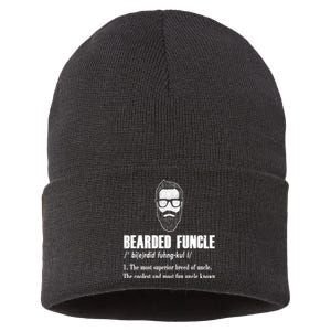 Bearded Funcle Definition Sustainable Knit Beanie