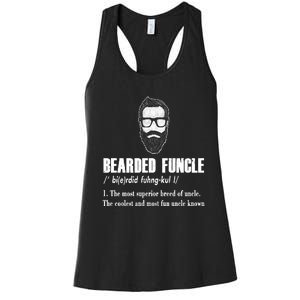 Bearded Funcle Definition Women's Racerback Tank