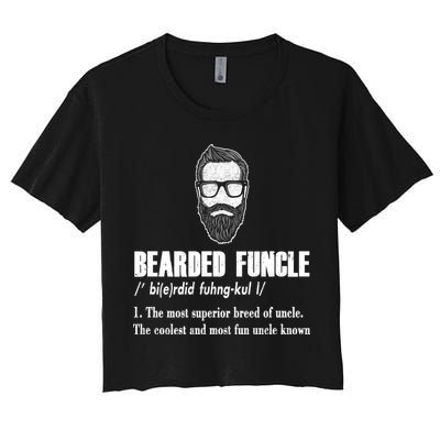 Bearded Funcle Definition Crop Top
