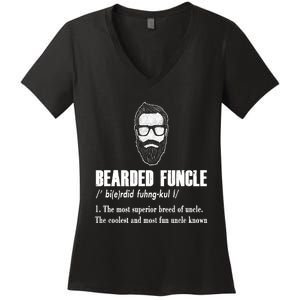 Bearded Funcle Definition Women's V-Neck T-Shirt