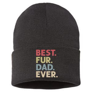 Best Fur Dad Ever Design For Cat Daddy Or Dog Father Sustainable Knit Beanie