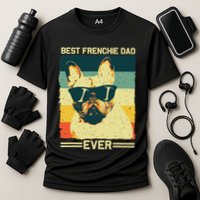 Best Frenchie Dad Design Father French Bulldog Lovers Cooling Performance Crew T-Shirt