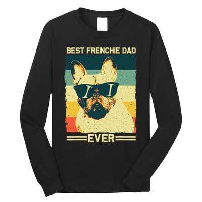 Best Frenchie Dad Design Father French Bulldog Lovers Long Sleeve Shirt
