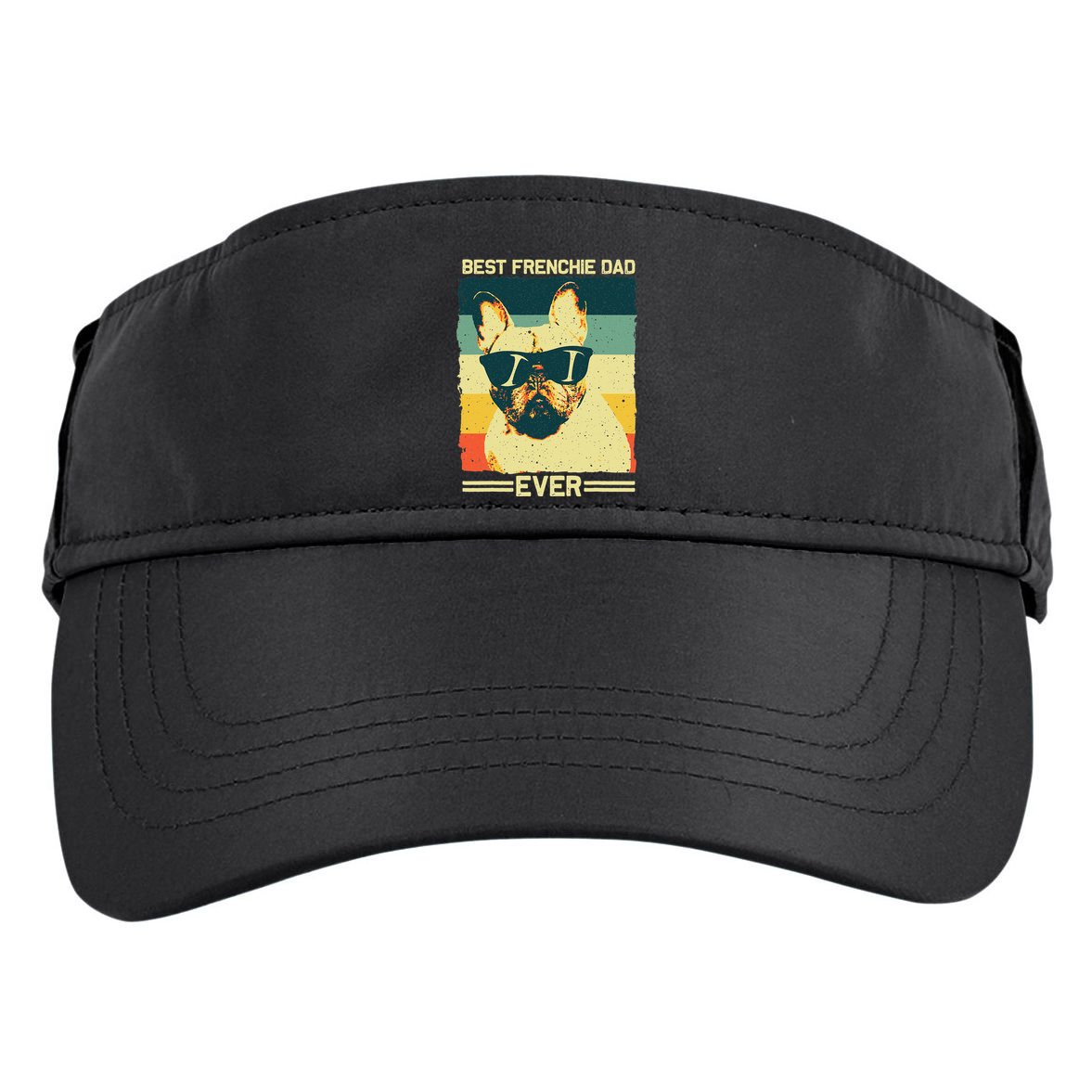 Best Frenchie Dad Design Father French Bulldog Lovers Adult Drive Performance Visor