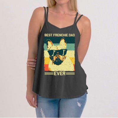 Best Frenchie Dad Design Father French Bulldog Lovers Women's Strappy Tank