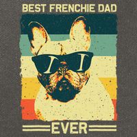Best Frenchie Dad Design Father French Bulldog Lovers Cotton Canvas Backpack