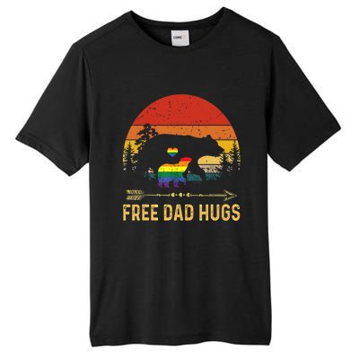 Bear Free Dad Hugs Fathers Day Lgbtq Pride Gift Tall Fusion ChromaSoft Performance T-Shirt