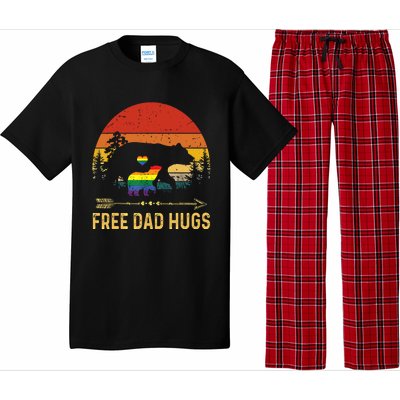 Bear Free Dad Hugs Fathers Day Lgbtq Pride Gift Pajama Set