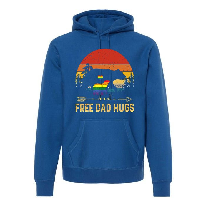 Bear Free Dad Hugs Fathers Day Lgbtq Pride Gift Premium Hoodie