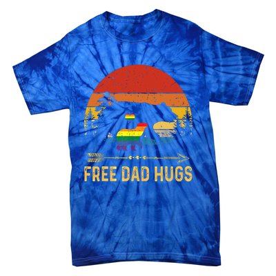 Bear Free Dad Hugs Fathers Day Lgbtq Pride Gift Tie-Dye T-Shirt