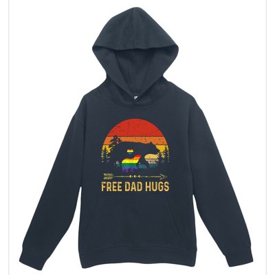 Bear Free Dad Hugs Fathers Day Lgbtq Pride Gift Urban Pullover Hoodie