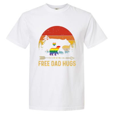 Bear Free Dad Hugs Fathers Day Lgbtq Pride Gift Garment-Dyed Heavyweight T-Shirt