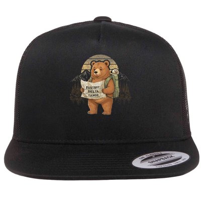 Bear Foxtrots Deltas Tangos Funny Bear Foxtrots Deltas Flat Bill Trucker Hat