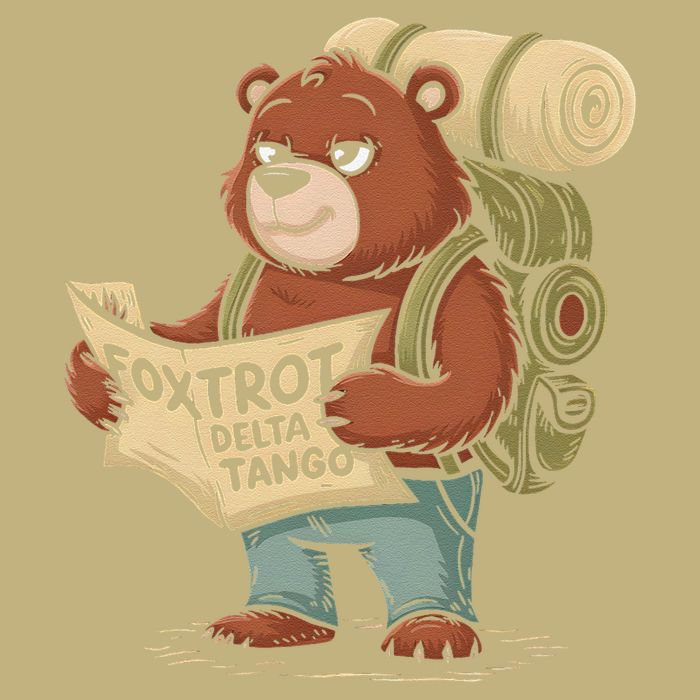 Bear Foxtrots Deltas Tangos Funny Bear Foxtrots Deltas Mousepad