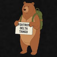 Bear Foxtrots Deltas Tangos Funny Bear Foxtrots Deltas Ladies PosiCharge Tri-Blend Wicking Tank