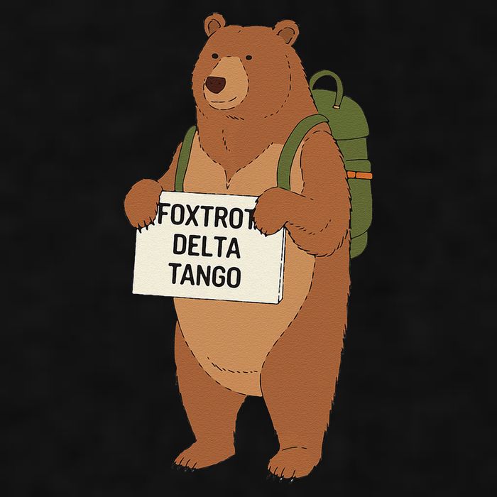 Bear Foxtrots Deltas Tangos Funny Bear Foxtrots Deltas Ladies PosiCharge Tri-Blend Wicking Tank