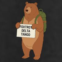 Bear Foxtrots Deltas Tangos Funny Bear Foxtrots Deltas 25L Jumbo Tote