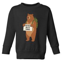 Bear Foxtrots Deltas Tangos Funny Bear Foxtrots Deltas Toddler Sweatshirt