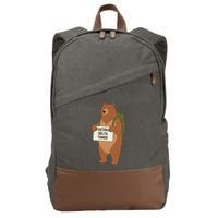 Bear Foxtrots Deltas Tangos Funny Bear Foxtrots Deltas Cotton Canvas Backpack