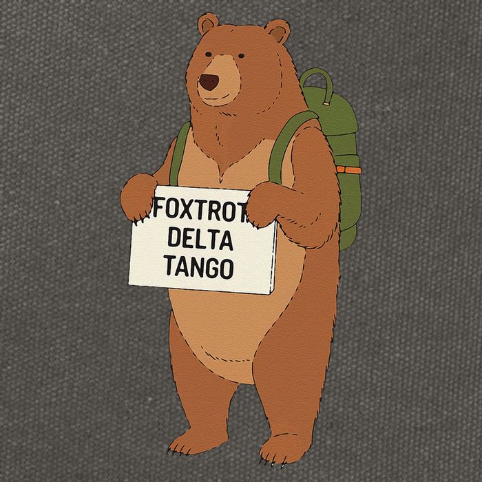 Bear Foxtrots Deltas Tangos Funny Bear Foxtrots Deltas Cotton Canvas Backpack