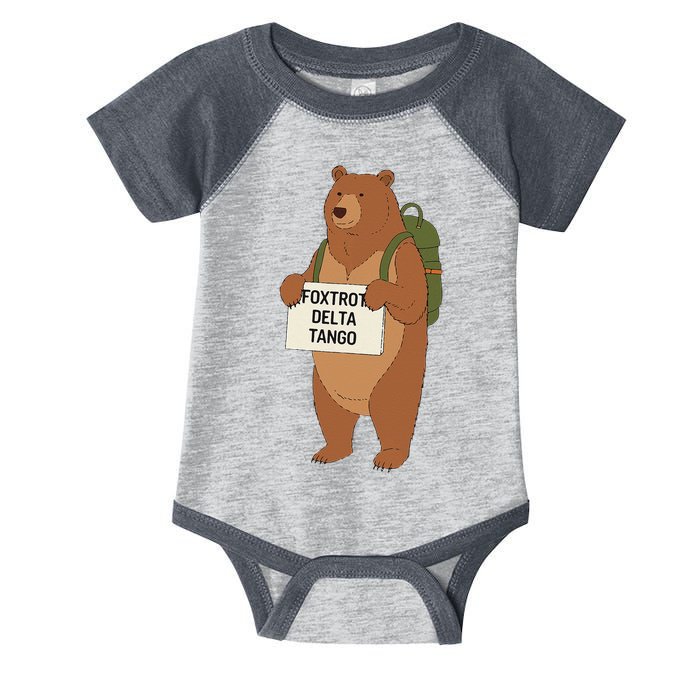 Bear Foxtrots Deltas Tangos Funny Bear Foxtrots Deltas Infant Baby Jersey Bodysuit
