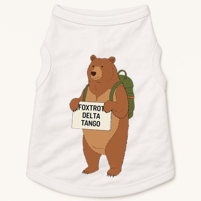 Bear Foxtrots Deltas Tangos Funny Bear Foxtrots Deltas Doggie Tank