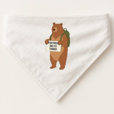 Bear Foxtrots Deltas Tangos Funny Bear Foxtrots Deltas USA-Made Doggie Bandana