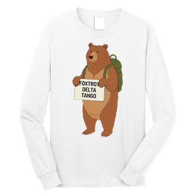 Bear Foxtrots Deltas Tangos Funny Bear Foxtrots Deltas Long Sleeve Shirt