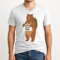 Bear Foxtrots Deltas Tangos Funny Bear Foxtrots Deltas V-Neck T-Shirt