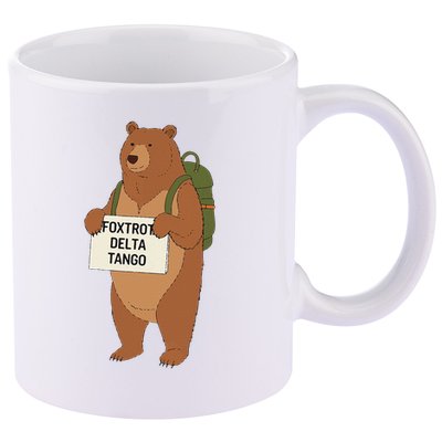 Bear Foxtrots Deltas Tangos Funny Bear Foxtrots Deltas 11oz C Handle Ceramic Mug