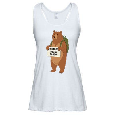 Bear Foxtrots Deltas Tangos Funny Bear Foxtrots Deltas Ladies Essential Flowy Tank