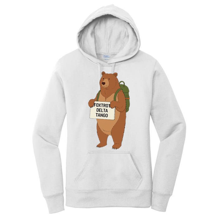 Bear Foxtrots Deltas Tangos Funny Bear Foxtrots Deltas Women's Pullover Hoodie