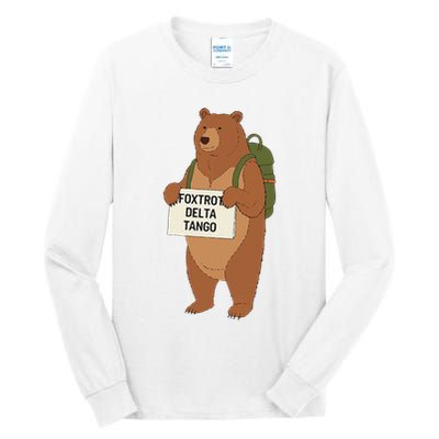 Bear Foxtrots Deltas Tangos Funny Bear Foxtrots Deltas Tall Long Sleeve T-Shirt