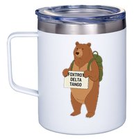 Bear Foxtrots Deltas Tangos Funny Bear Foxtrots Deltas 12oz Stainless Steel Coffee Mug