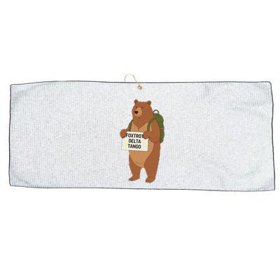 Bear Foxtrots Deltas Tangos Funny Bear Foxtrots Deltas Large Microfiber Waffle Golf Towel