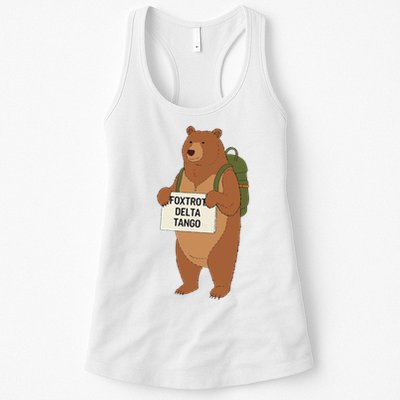 Bear Foxtrots Deltas Tangos Funny Bear Foxtrots Deltas Womens Tank Top