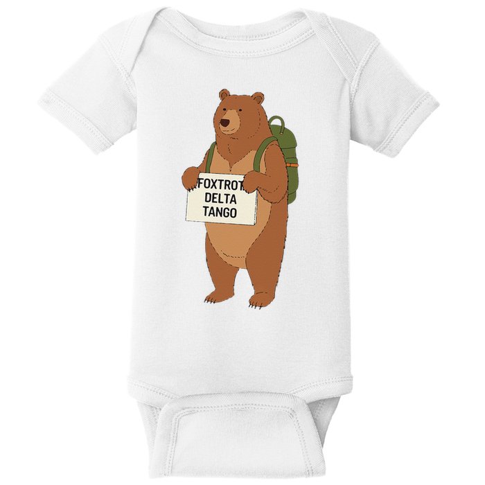 Bear Foxtrots Deltas Tangos Funny Bear Foxtrots Deltas Baby Bodysuit