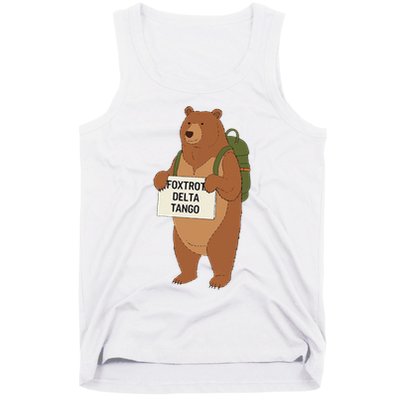 Bear Foxtrots Deltas Tangos Funny Bear Foxtrots Deltas Tank Top