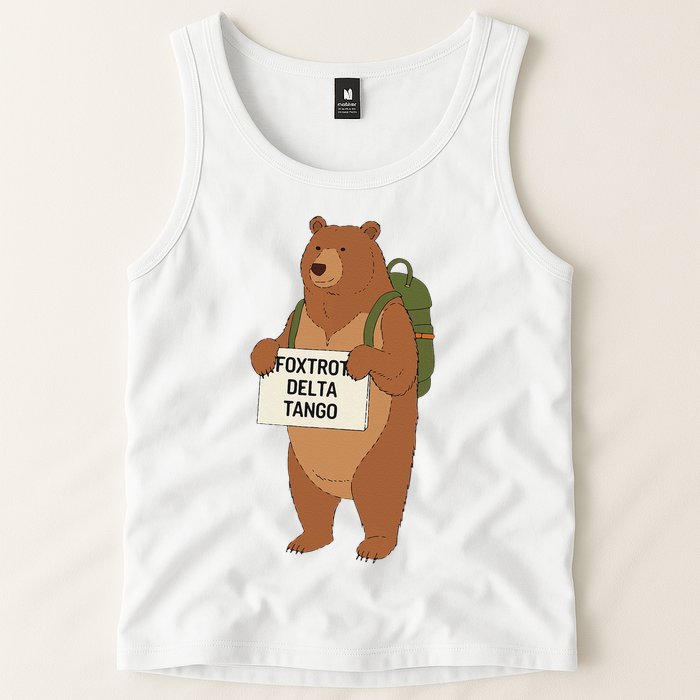 Bear Foxtrots Deltas Tangos Funny Bear Foxtrots Deltas Tank Top