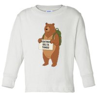 Bear Foxtrots Deltas Tangos Funny Bear Foxtrots Deltas Toddler Long Sleeve Shirt