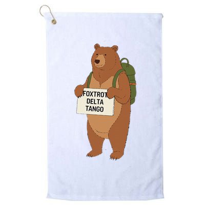 Bear Foxtrots Deltas Tangos Funny Bear Foxtrots Deltas Golf Towel