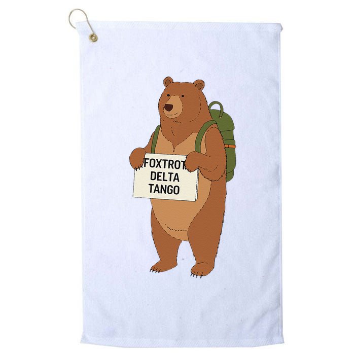Bear Foxtrots Deltas Tangos Funny Bear Foxtrots Deltas Golf Towel