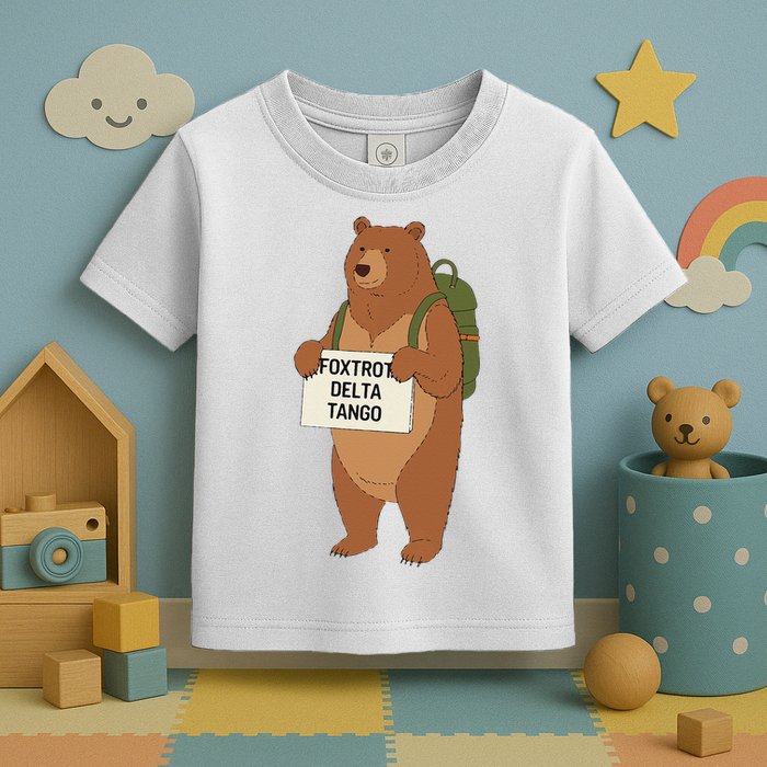 Bear Foxtrots Deltas Tangos Funny Bear Foxtrots Deltas Toddler T-Shirt
