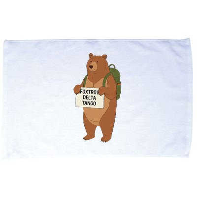 Bear Foxtrots Deltas Tangos Funny Bear Foxtrots Deltas Microfiber Hand Towel