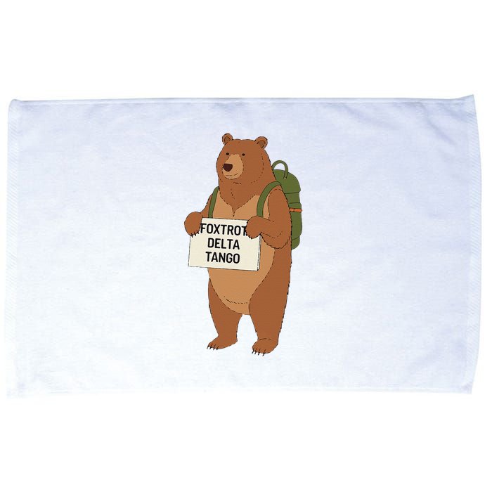Bear Foxtrots Deltas Tangos Funny Bear Foxtrots Deltas Microfiber Hand Towel