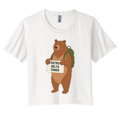 Bear Foxtrots Deltas Tangos Funny Bear Foxtrots Deltas Crop Top