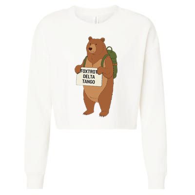 Bear Foxtrots Deltas Tangos Funny Bear Foxtrots Deltas Cropped Pullover Crew