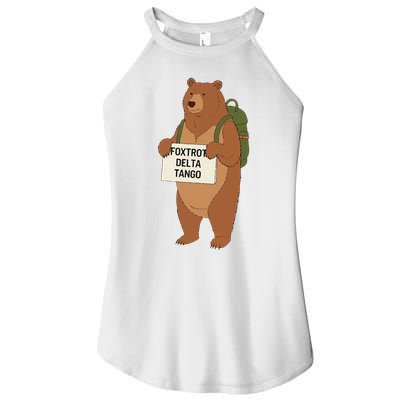 Bear Foxtrots Deltas Tangos Funny Bear Foxtrots Deltas Women's Perfect Tri Rocker Tank