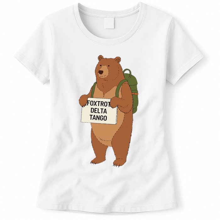 Bear Foxtrots Deltas Tangos Funny Bear Foxtrots Deltas Womens T-Shirt