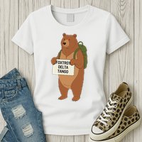 Bear Foxtrots Deltas Tangos Funny Bear Foxtrots Deltas Womens T-Shirt